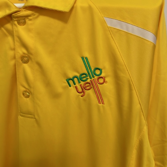 Mens Golfing Shirt “Mello Yello” On Tour Large Yellow - Picture 2 of 8